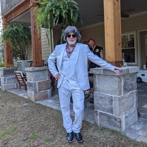 Men Slim Fit 2 Button 3 Pcs Suit Set Med 43 Kenny Rogers Suit Halloween